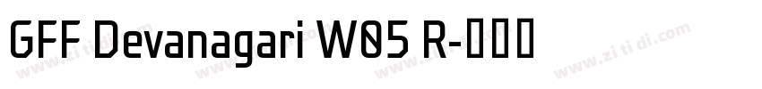 GFF Devanagari W05 R字体转换